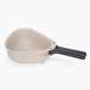 Droplet Large White Colander with Folding Handle