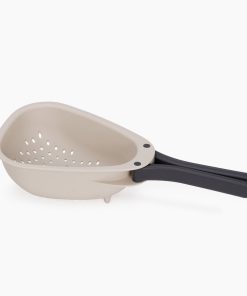 Droplet Mini White Colander with Folding Handle