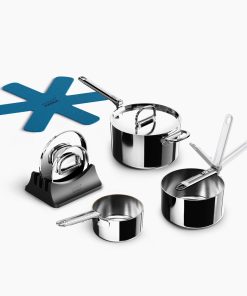 Space Steel Folding Handle 6-Piece Saucepan Set