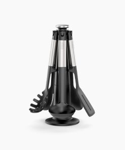 Elevate™ Stainless-steel Silicone 5-piece Utensils Carousel Set