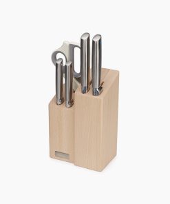Elevate™ Fusion 5-piece Knife & Scissor Set with Beechwood Block