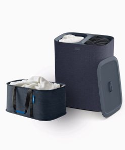 2-piece Black Tota Twin 90L & Hold-All™ 35L Laundry Basket Set