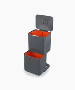 Totem Max 60L Gray Waste & Recycling Trash Can