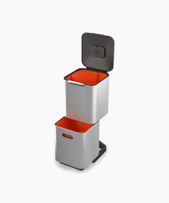 Totem Compact 40L Stainless-steel Waste & Recycling Trash Can