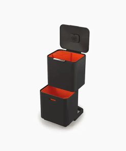 Totem Max 60L Black Waste & Recycling Trash Can