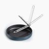 Space Folding Handle Ceramic Non-stick 9.5 Blue Frying Pan