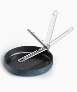 Space Folding Handle Ceramic Non-stick 9.5 Blue Frying Pan