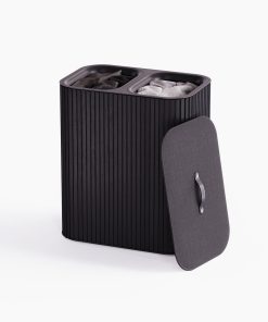 Tota Twin Luxe 90L Black Laundry Separation Basket