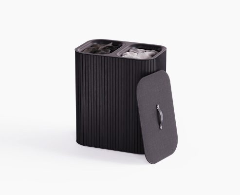 Tota Twin Luxe 90L Black Laundry Separation Basket