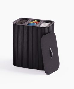 Tota Trio Luxe 90L Black Laundry Separation Basket