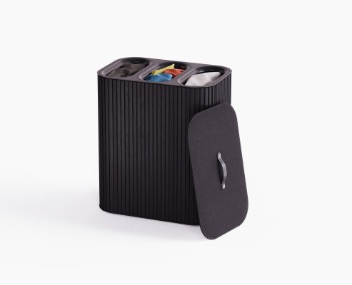 Tota Trio Luxe 90L Black Laundry Separation Basket