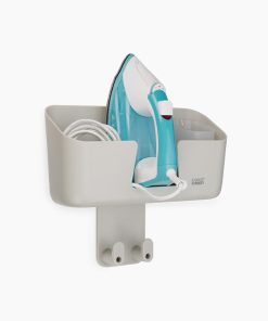 IronHub™ Wall-mounted Ecru Iron Storage Caddy