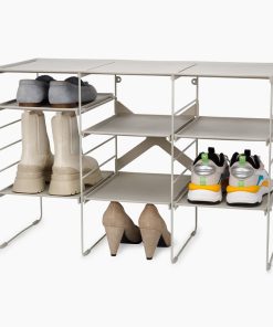 Level™ Plus Large Adjustable Ecru Shoe Rack