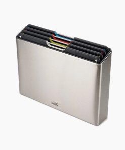Folio™ Steel 4-piece Cutting Board Set With Stainless-Steel Case