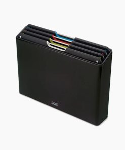 Folio™ Steel 4-piece Cutting Board Set With Black Stainless-Steel Case