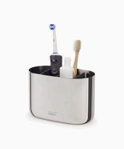 EasyStore™ Luxe Large Stainless-steel Toothbrush Caddy