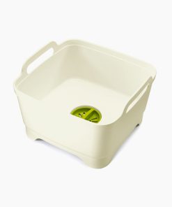 Wash&Drain™ White Green Washing Up Bowl