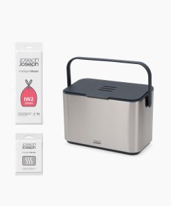 Collect™ 4L Stainless-steel Food Waste Caddy Starter Set