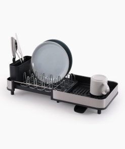 Extend™ Slim Steel Expandable Gray Dish Drainer
