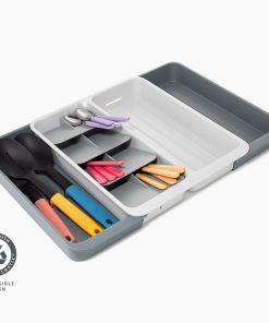 DrawerStore™ Expanding Tiered Cutlery. Utensil & Gadget Organizer