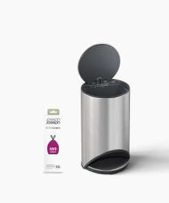 Arc™ 10L Easy-push Stainless-steel Pedal Trash Can Starter Set