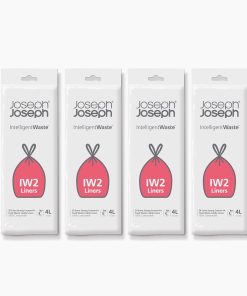 IW2 4L White Food Waste Caddy Trash Bags - 4 pack