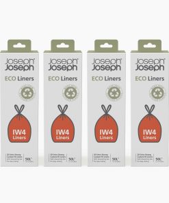 IW4 50L Gray Recycled Trash Bags - 4 pack