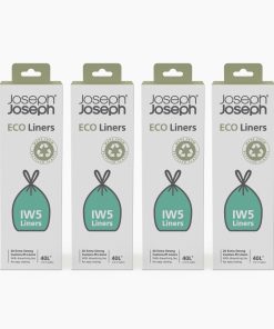 IW5 40L Gray Recycled Trash Bags - 4 pack