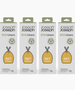 IW7 20L Gray Recycled Trash Bags - 4 pack