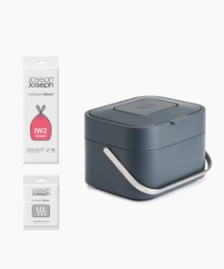 Stack 4L Gray Food Waste Caddy Starter Set
