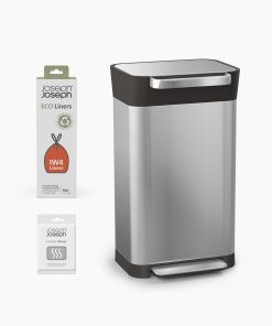 Titan 30L Stainless-steel Starter Set with Recycled Trash Bags